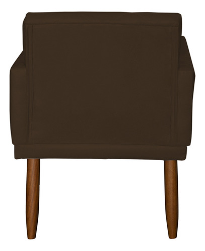 Kit 3 Poltronas Decorativas Para Recepção Consultório Cores Cor Marrom Desenho Do Tecido Suede Liso