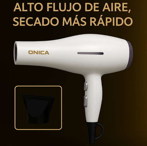 Secadora De Pelo Profesional + Plancha De Pelo Profesional Negro Y Blanco