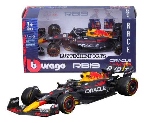 Miniatura Fórmula 1 Redbull Rb19 #1 Max Verstappen 1:43 2023