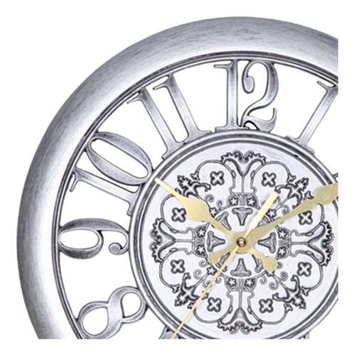 Reloj De Pared, Reloj De Pared De Decoración Retro Plata