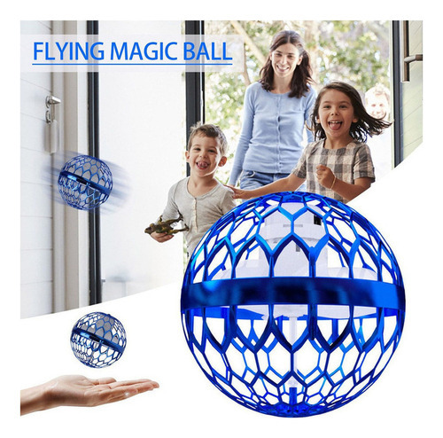 Pelota voladora Flynova Pro Spinner Boomerang, con luces Dynamo Rgb, color azul