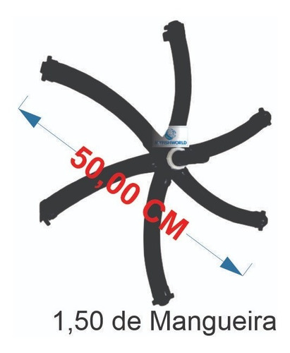 Imagem 1 de 6 de Difusor Unidade De Aeração Tipo Estrela 1.5 Mt - Aquicultura