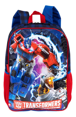 Mochila Escolar Infantil G Sestini Transformers Optimus Cor Azul