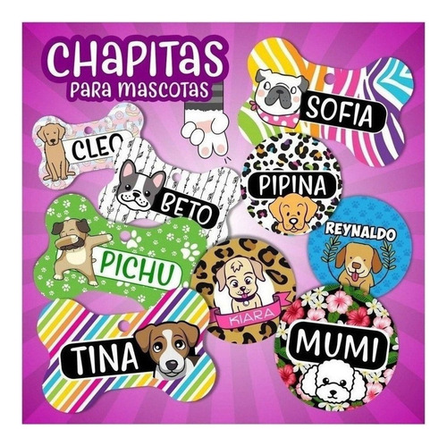 Plantillas Diseños Para Sublimar Placas Collar Mascotas