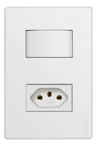 Conj. 1 Interruptor Paralelo 10a + 1 Tomada 2p+t 20a Modular