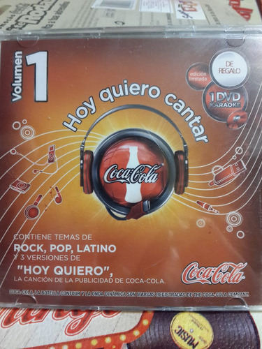 Coca Cola Cd Hoy Nº1 Volumen 1 Dvd Karaok Rock Pop Latino
