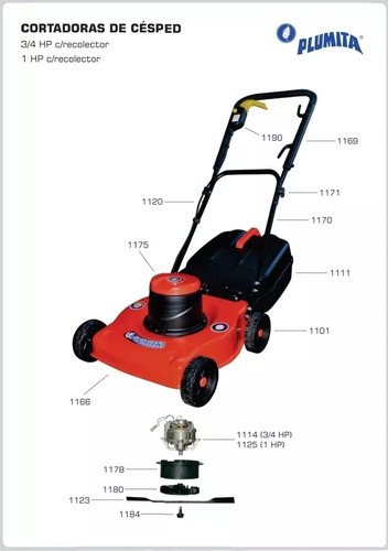 Turbina Para Cortadoras De Cesped Plumita 1180