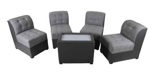 Sala Lounge Minimalista Moderna Sillones Puff Salas Mueble 