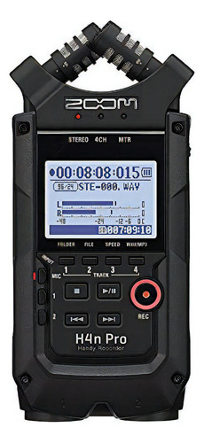 Gravador Áudio Zoom H4n Pro Digital Handy Recorder 4 Canais Cor Preto