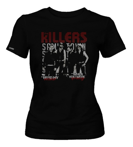 Camiseta The Killers Banda Rock Logo Rojo E Integrantes Dbo