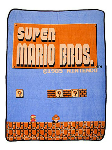 Bioworld Nintendo Super Mario Bros Retro Del Paño Grueso Y S