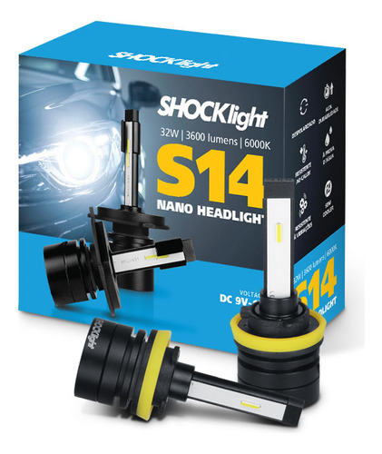 Lampada Led Encaixe H11 12v 32w 6000k Shocklight Nano S14