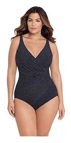 Milagrosuit Mujer Swimwear Plus Talla Pin Point Yxvfv