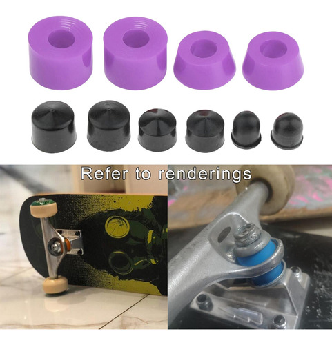 Kit De Bujes Para Camión De Monopatín Pu De Alto Púrpura
