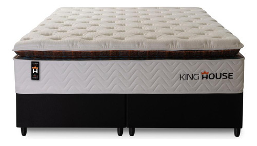 Cama Box C/ Molas Ensacadas New York Branco King 193x203x73