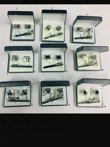Gemelos Y Traba Corbata Conjunto Varios Diseños Olegario