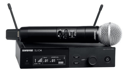 Sistema Inalámbrico Shure Slxd24/sm58 G58 470-514 Mhz Negro