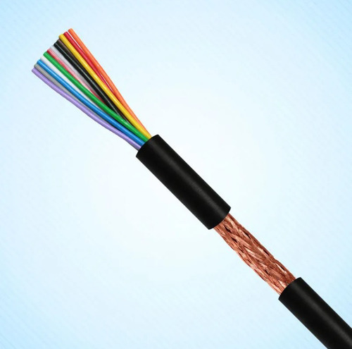 Cabo Manga 12 Vias X 22 Awg Preto 50 Metros - Com Blindagem
