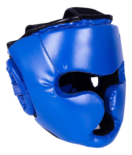Boxeo Headgear Karate Cómodo Sparring Color Azul L