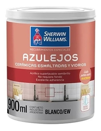 Pintura Azulejos Ceramica  Blanco 0.9 Lt