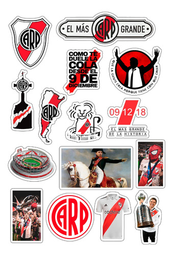 Calcos Stickers Vinilo River River Plate Futbol Carp