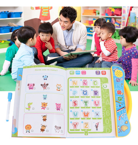 Libro Didáctico Interactivo Aprendizaje Bilingüe Para Niños