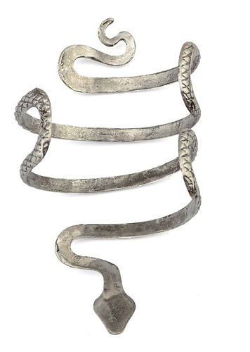 Brazalete Abierto De Forma Serpiente Enroscada Diseño Retro