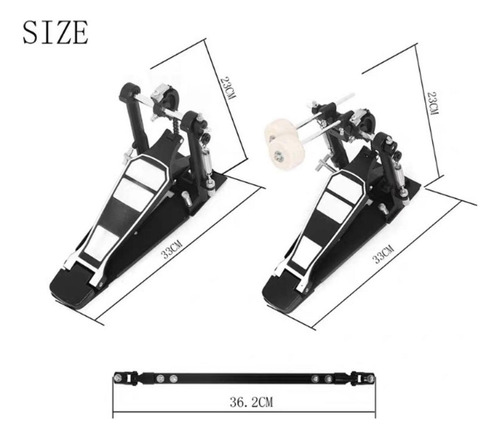 2 Piezas Dambrete Doble Pedal, Aluminio, Profesional,