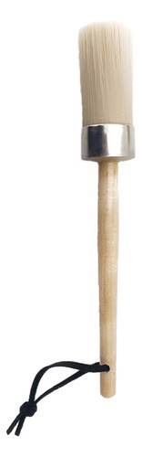 Brocha Redonda Cerda Suave De Madera Para Barista Y Artistas Chica
