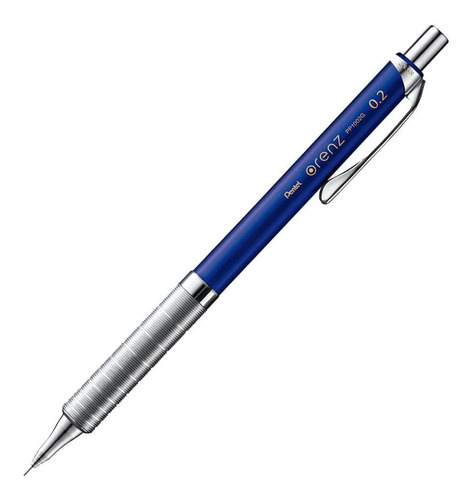 Pentel Mechanical Pencil, Orenz, Metal Grip, 0.2mm Azul