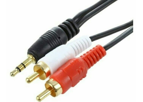 Pack 2 Cable Auxiliar Rca 3.5mm 1.5 Metros 