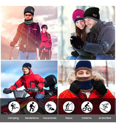 Kit De Gorro, Bufanda Y Guantes For Frio, Gorros Invierno
