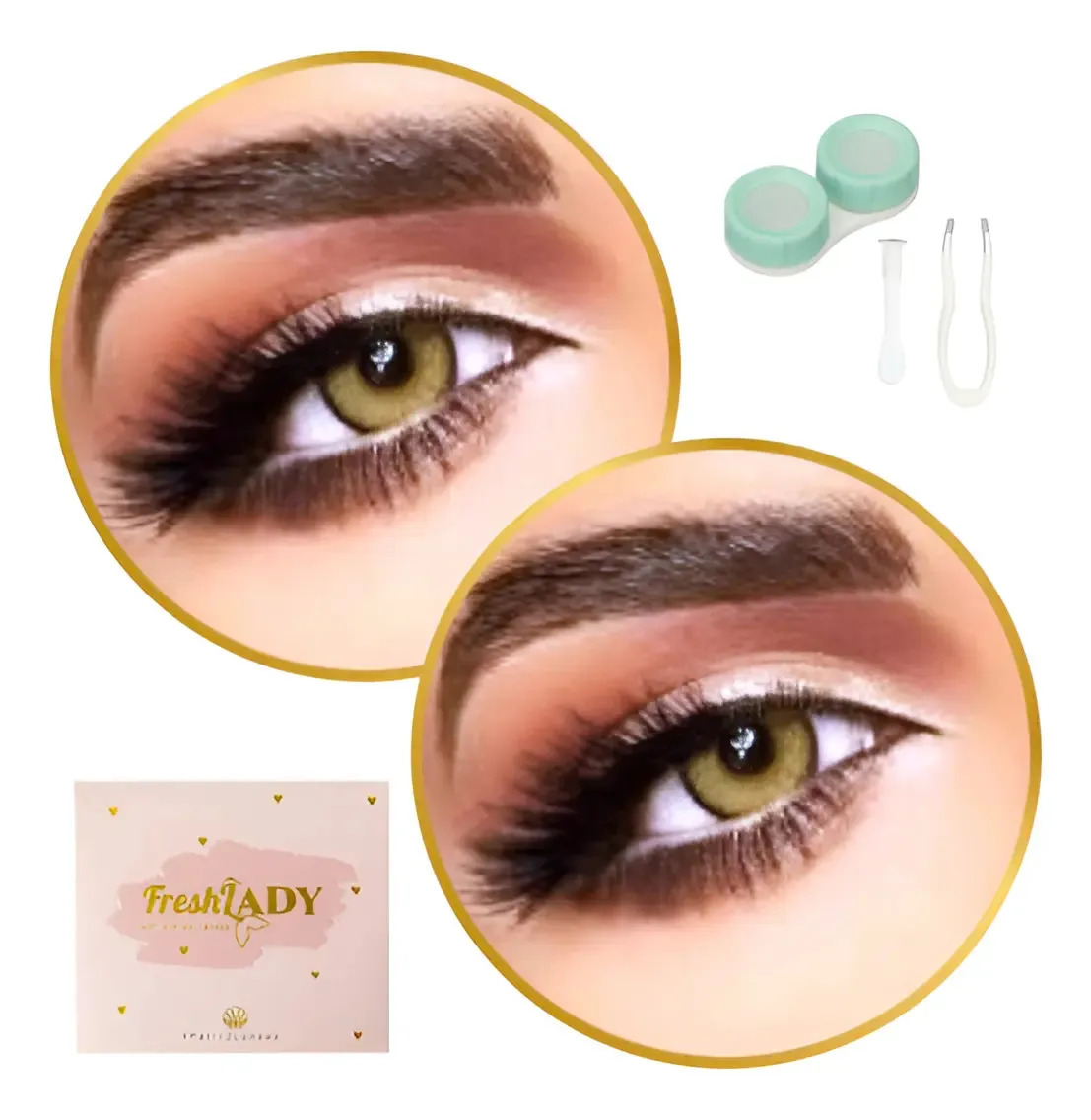 Freshlady Lentes De Contacto Color 1 Año Real De Duración Athena Mo05 - Honey
