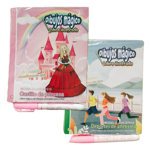 8 Libros Para Colorear Mágicos Para Niños (reutilizables)