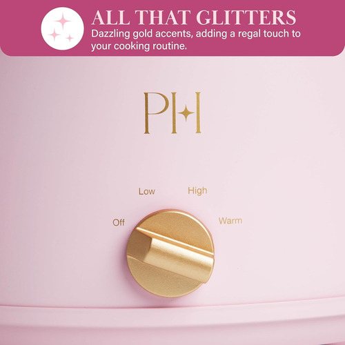 Olla De Cocción Lenta Manual De 6 Litros Rosa Paris Hilton Rosa