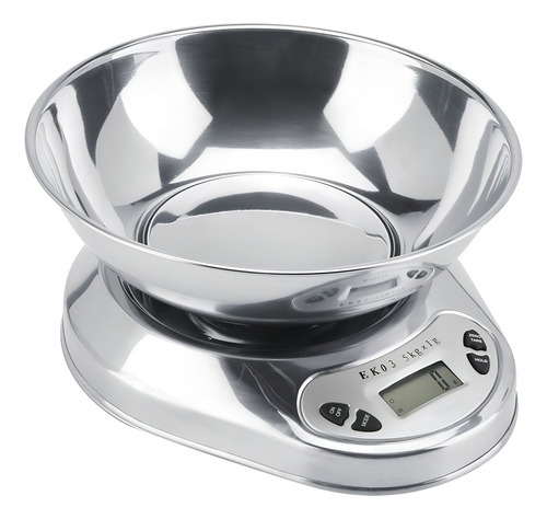 Pesa Cocina Acero Inoxidable 5kg 1gr Con Bowl