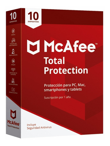 Antivirus Mcafee Total Protection 10 Dispositivos Fisico