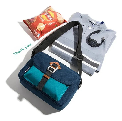 Bolso Cuadrado Pequeño De Estilo Japonés De Moda Para Hombre