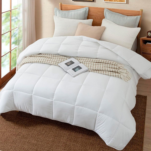 Edredom Cama Queen Ecopluma Toque De Pluma 240 X 260 Camesa Branco Ecopluma