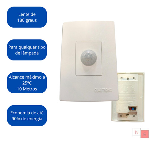 Sensor De Presença 6 Funções Fácil Instalação