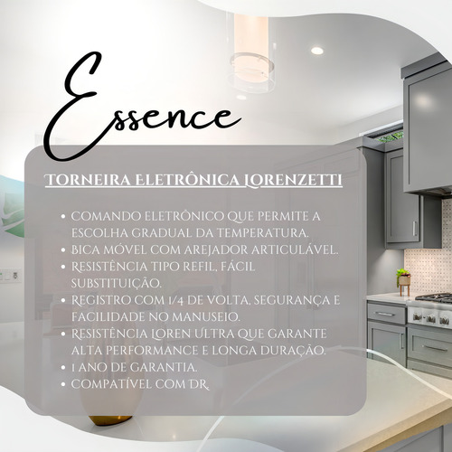 Grifo de pared electrónico Bc/Cr - Essence Lorenzetti 220V