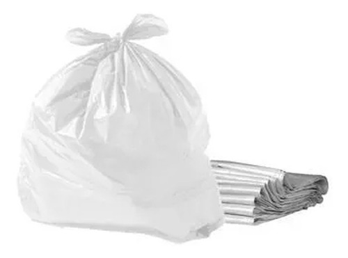Imagem 1 de 2 de Saco Para Lixo 20 Litros Branco Com 100 Unidades