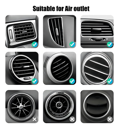 Soporte De Auto Con Cargador Inalámbrico Carga Rápida De 10w Negro