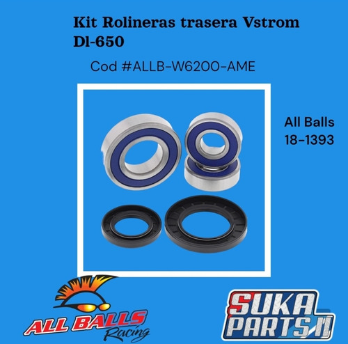 Kit Rolineras Trasera Vstrom Dl-650  All Balls