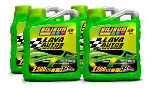Imagen 1 de 5 de Shampoo Siliconado Manzana Silisur 1.5lt Pack 4un