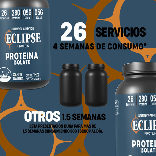Proteína Whey Isolate Eclipse Suplements 1kg 26servicios Natural