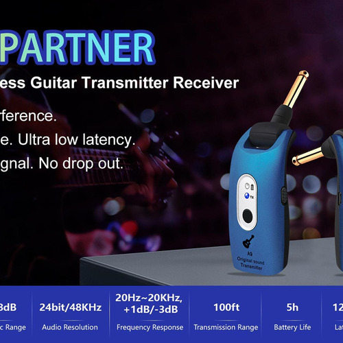 2 Piezas Transmisor Receptor De Audio Receptor Azul