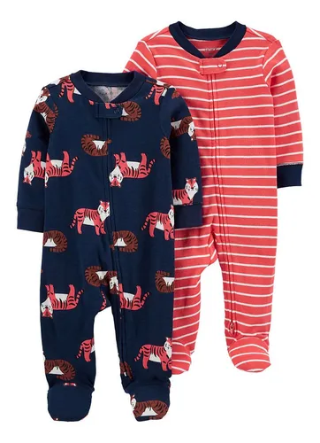 Carters Pack 2 Osito-pijama Algodon Cierre Tigres 1n724110