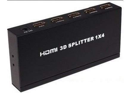 Imagem 2 de 5 de Distribuidor Divisor Splitter Hdmi 1x4 Full Hd 1080p C Fonte