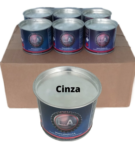 Imagem 1 de 4 de 6 Massa Plástica Para Granito Marmore Porcelanato 800g Cinza